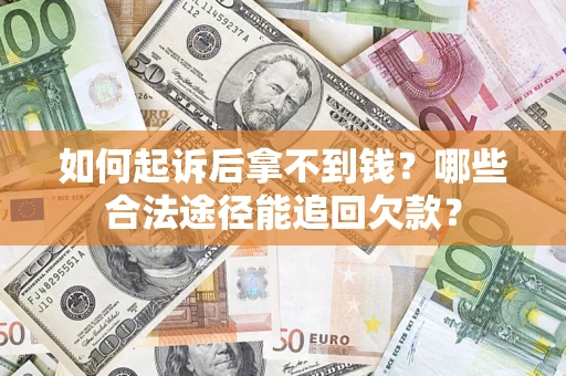 济南如何起诉后拿不到钱？哪些合法途径能追回欠款？