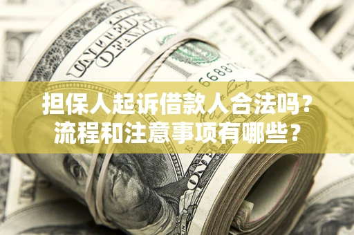 济南担保人起诉借款人合法吗？流程和注意事项有哪些？