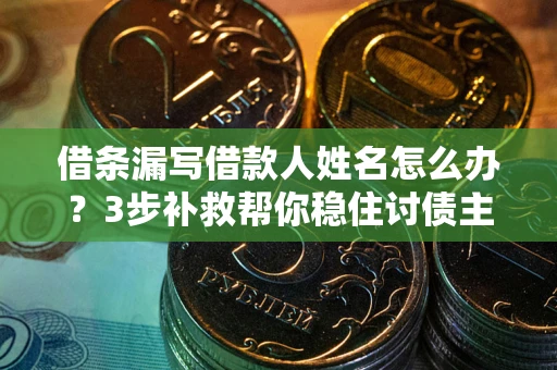 济南借条漏写借款人姓名怎么办？3步补救帮你稳住讨债主动权