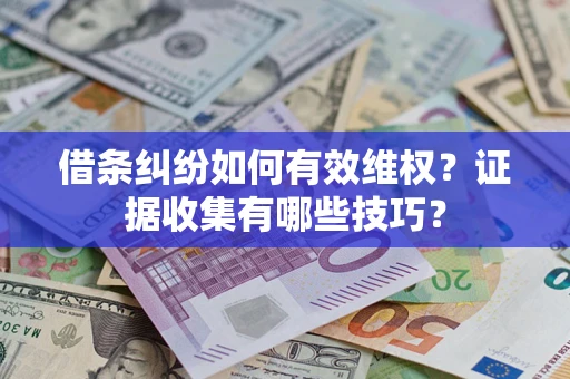 济南借条纠纷如何有效维权？证据收集有哪些技巧？